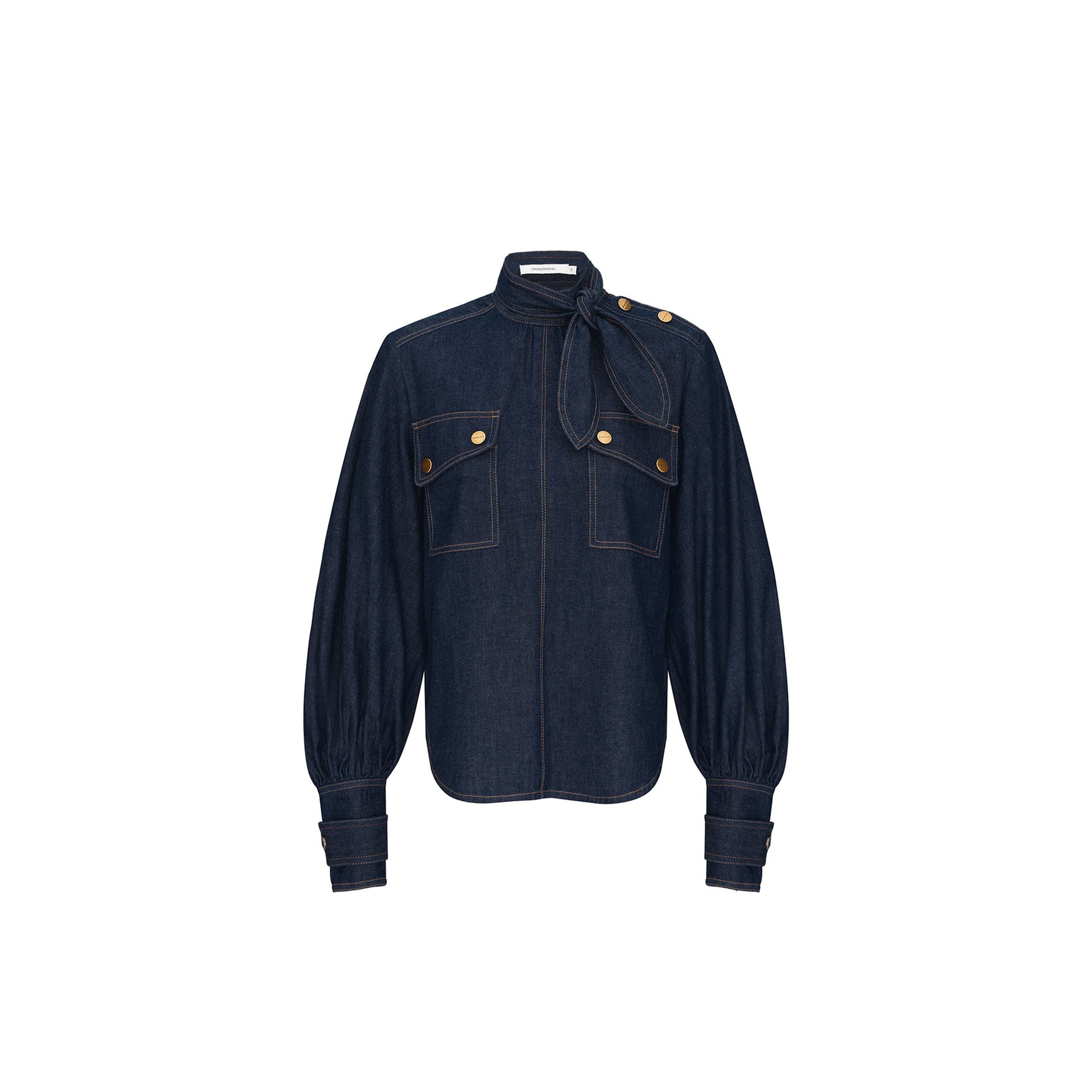 ZIMMERMANN DENIM CARGO BLOUSE 7619TS26R